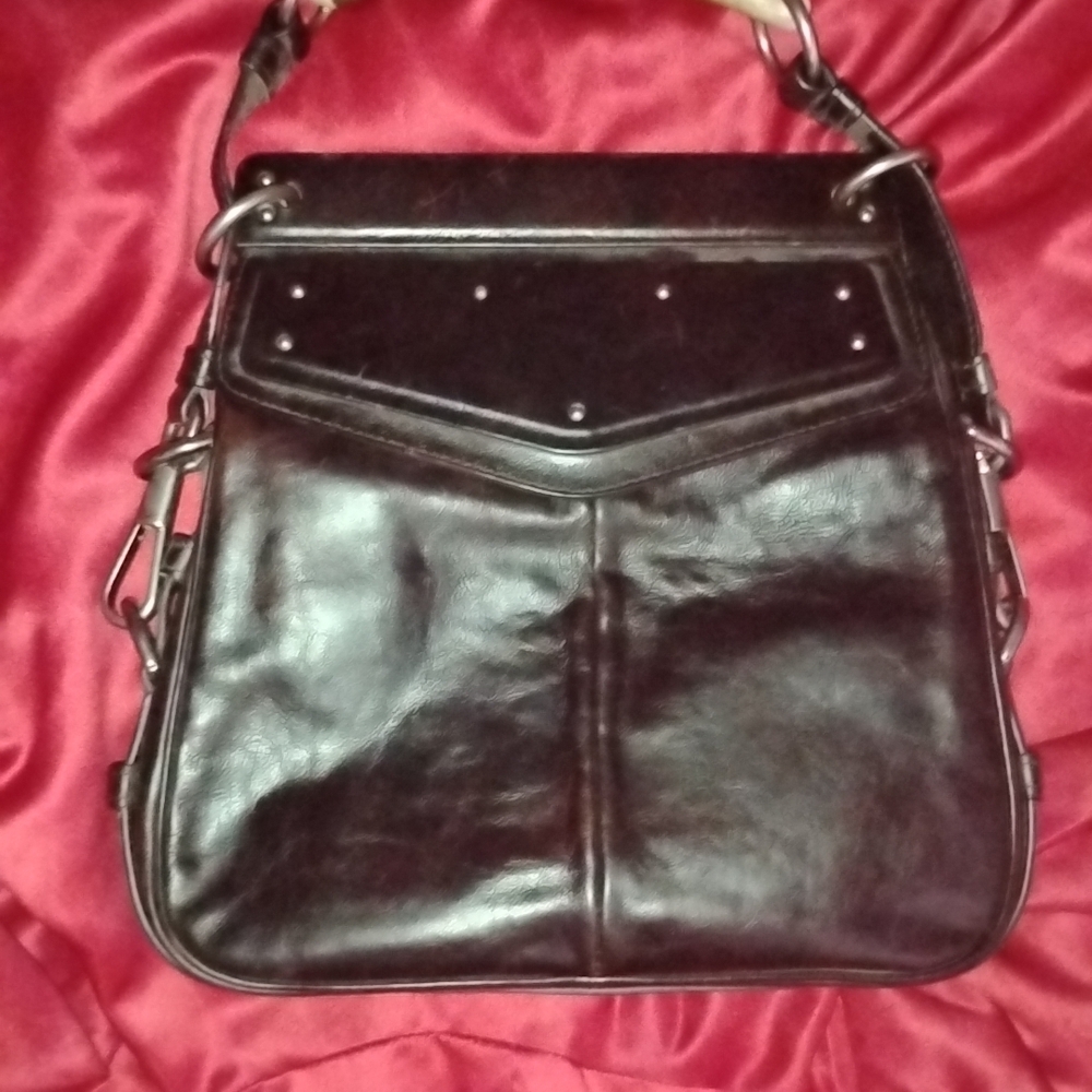 Designer Black Leather Bag